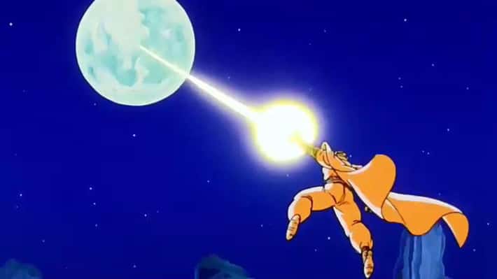 Piccolo destruindo a lua