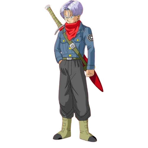 trunks do futuro forma base com a mão no bolso
