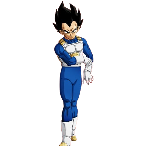 vegeta forma base arrumando sua luva