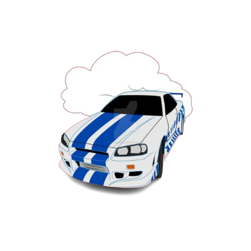 carro skyline em desenho