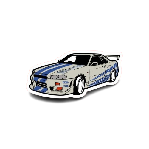 carro skyline em desenho